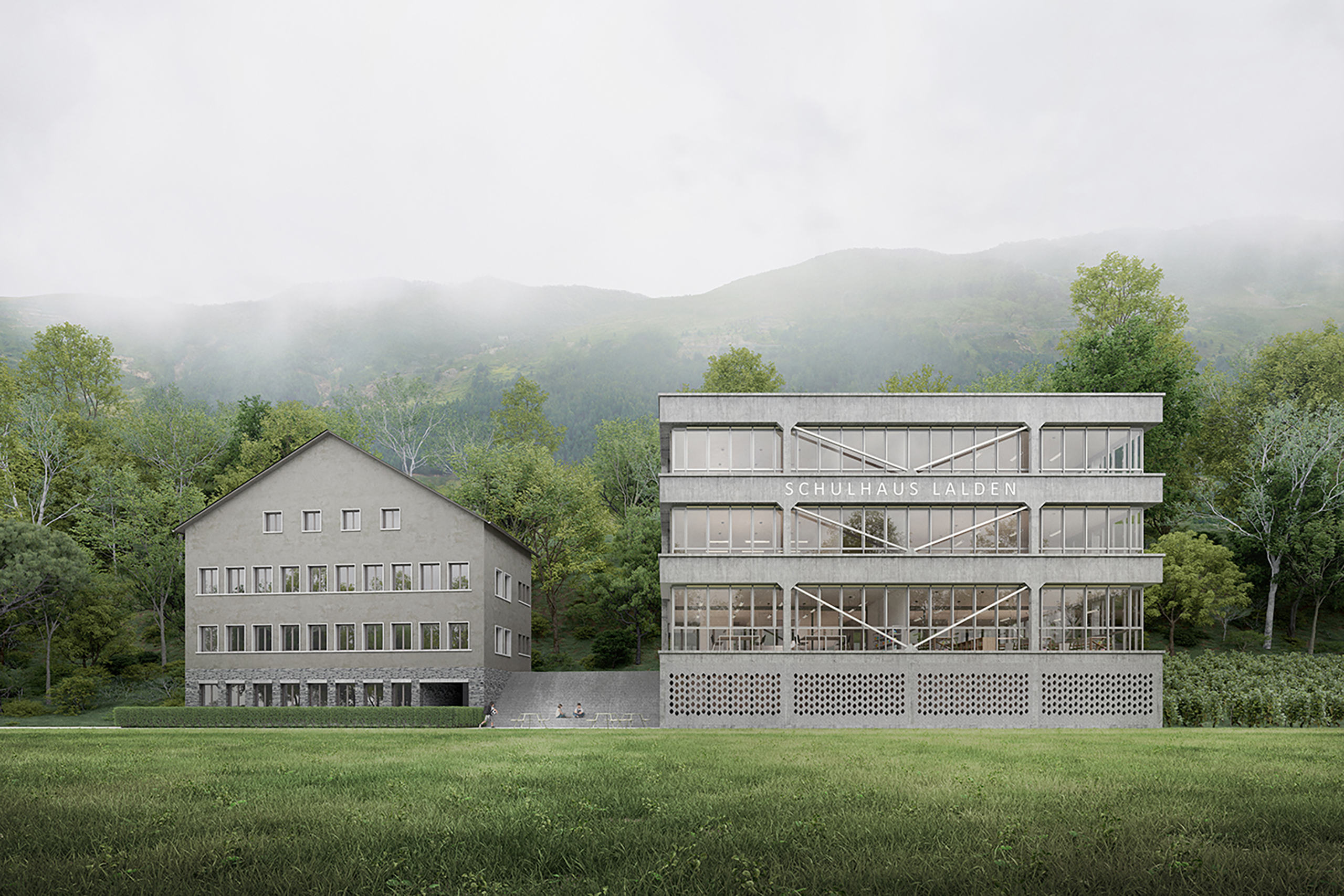 Open competition for an elementary school in the town of Lalden 